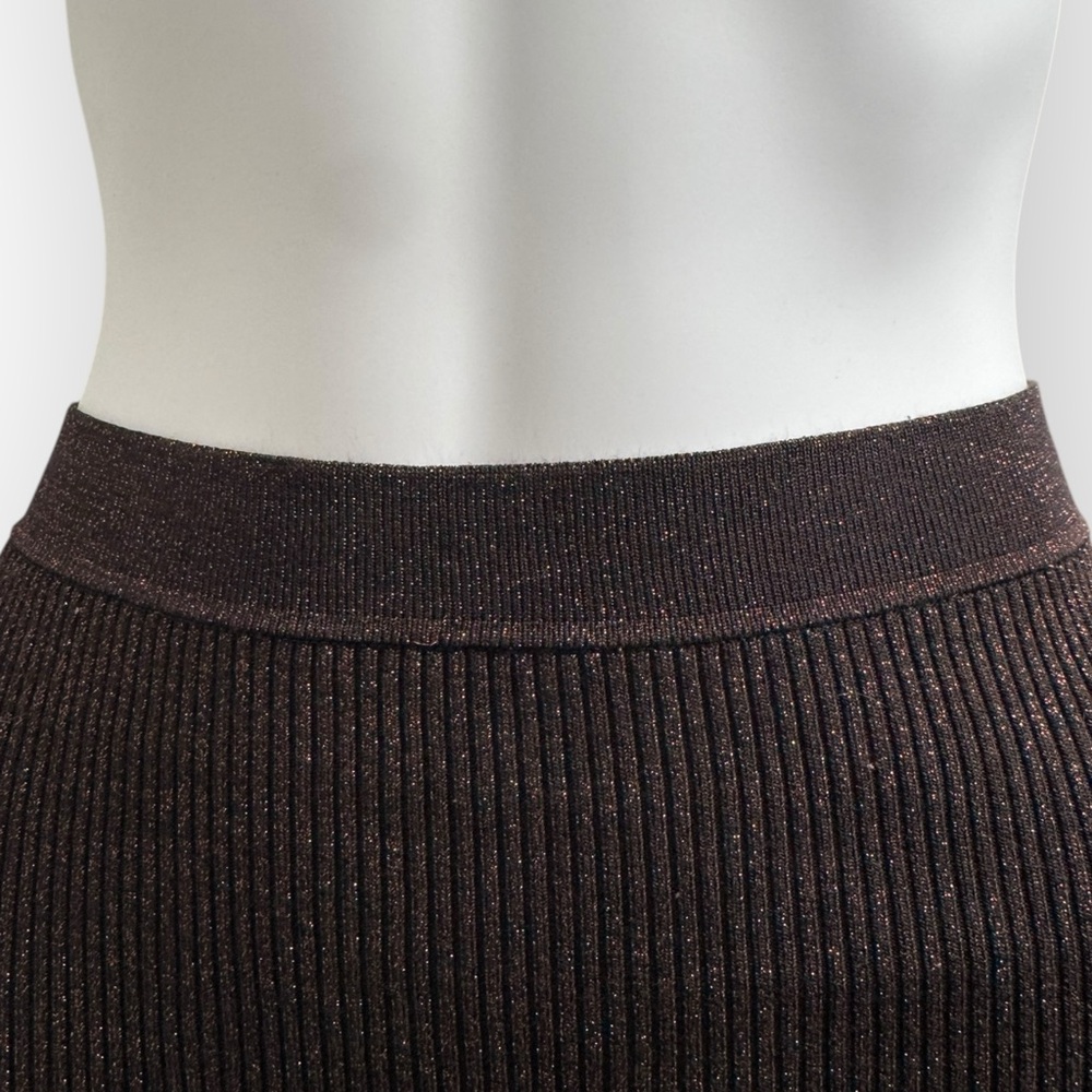ALEXANDER WANG $385 Retail Brown Ribbed Knit Maxi Skirt, Size Small - Picture 3 of 14